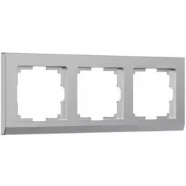 Рамка на 3 поста (серебряный) Werkel W0031806