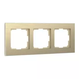 Рамка на 3 поста (шампань алюминий) Aluminium Werkel W0031711