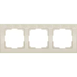 Рамка на 3 поста (слоновая кость) Werkel Flock WL05-Frame-03-ivory (a028984)