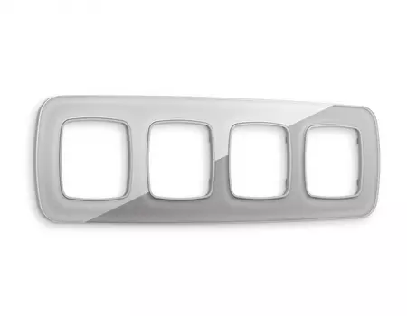 Рамка на 4 поста Ambrella Volt OMEGA Radian (Сталь Стекло органическое) OF320504