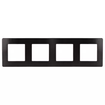 Рамка 4-постовая ЭРА 12 сатин черный 12-5104-06 Б0052534