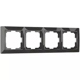 Рамка на 4 поста (серо-коричневый, basic) Werkel W0042007