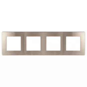 Рамка 4-постовая ЭРА 12 сатин шампань 12-5104-04 Б0052532