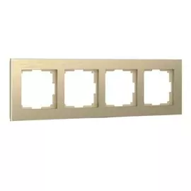 Рамка на 4 поста (шампань алюминий) Aluminium Werkel W0041711