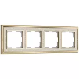 Рамка на 4 поста (золото/белый) Werkel Palacio Gracia WL77-Frame-04 (a041167)