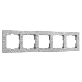 Рамка на 5 постов (серебряный) Hammer Werkel W0052406