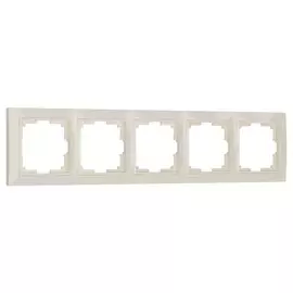 Рамка на 5 постов (слоновая кость, basic) Werkel W0052003