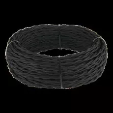Ретро кабель витой 3х2,5 (черный) Werkel 50 м W6453608