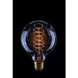 Ретро лампа 5927 Шар винтажный G95 (Янтарь пружинка) 60W Е27 VG6-G95A2-60W Voltega