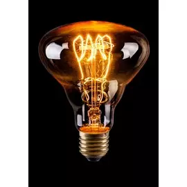 Ретро лампа 6499 Рефлектор винтажный BR30 (Янтарь спираль) 60W Е27 VG6-BR30A3-60W Voltega
