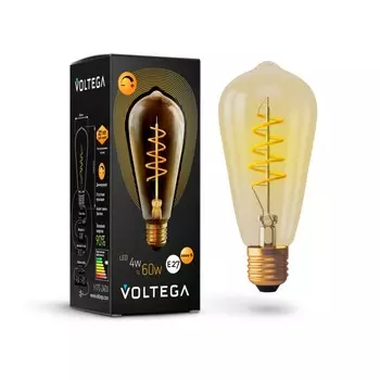 Ретро лампа E27 4W 2000К (теплый) Loft LED Voltega 7077