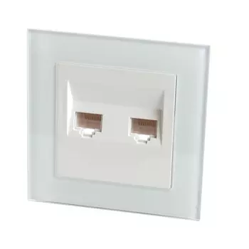 Розетка 2-местная RJ-45 (белый) Катрин Stekker GLS00-7006-01 39246