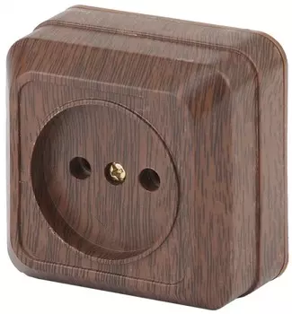 Розетка 2P (венге) Quadro Intro 2-201-10 (Б0030123)