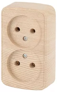 Розетка двойная 2х2P (сосна) Polo Intro 3-203-11 (Б0036109)