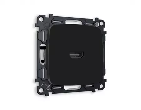 Розетка HDMI 2.0 40V/500mA 2.0GHz 5-18Gbit/s Ambrella Volt (Черный матовый) QUANT OMEGA MO814010