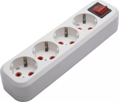 Розетка на 4 поста переносная разборная с/з (белый) Stekker PST16-410-20 39015