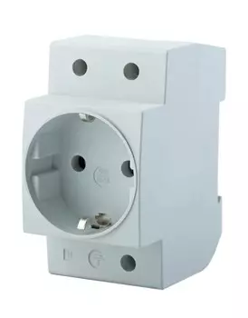 Розетка на DIN-рейку (серый) Stekker PST16-70-20 2P+PE 16А 39171