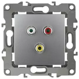 Розетка RCA (алюминий) Эра 12-3113-03 (Б0027473)