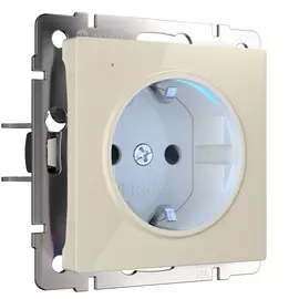 Розетка с подсветкой (слоновая кость) Werkel W1171403