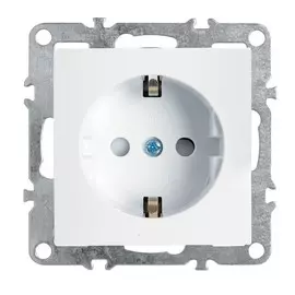 Розетка с защитной шторкой (белый) Эрна Stekker PST16-9110-01 39317