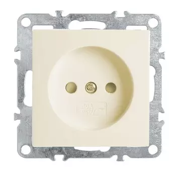 Розетка с защитной шторкой (слоновая кость) Эрна Stekker PST10-9109-02 39327