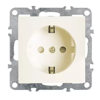 Розетка с защитной шторкой (слоновая кость) Эрна Stekker PST16-9110-02 39328