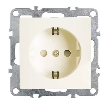 Розетка с защитной шторкой (слоновая кость) Эрна Stekker PST16-9110-02 39328