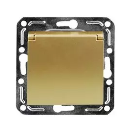 Розетка с заземлением и крышкой (Dorado) Volsten Magenta V01-16-R18-M