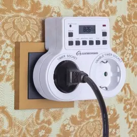 Розетка с заземлением и таймером (белый) Elektrostandard TMH-E-5 (a026138)