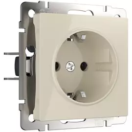 Розетка с заземлением (слоновая кость) Werkel W1171003