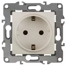 Розетка (слоновая кость) 2P+E Schuko Эра 12-2011-02 (Б0029235)