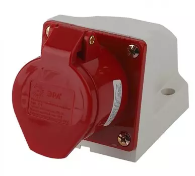Розетка стационарная наружная 114 3Р+РЕ 16А 380В IP44 Эра Б0032875
