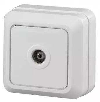 Розетка TV одиночная (белый) Quadro Intro 2Э-301-01 (Б0038872)