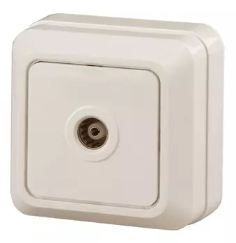 Розетка TV одиночная (слоновая кость) Quadro Intro 2-301-02 (Б0027659)