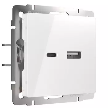 Розетка USB тип A+С (белый) Werkel W1171801 (a049279)