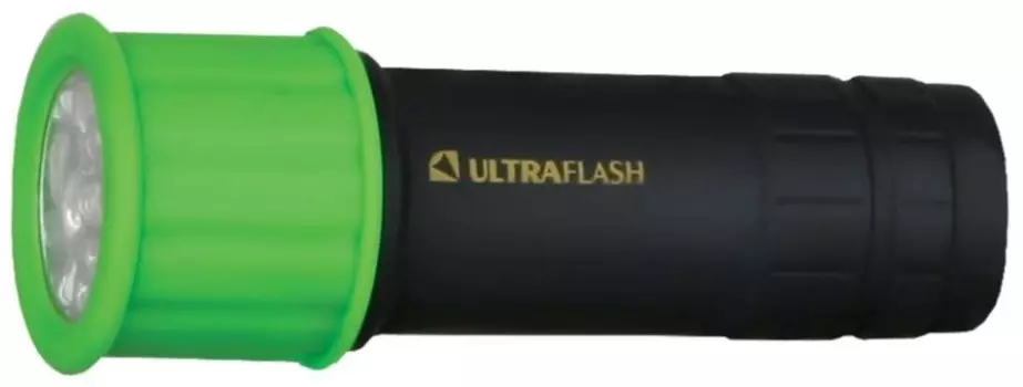 Ручной светодиодный фонарь на солевых батарейках. Дальность 30м. Ultraflash LED15001-C 10481