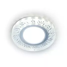 Встраиваемый светильник с LED подсветкой Ambrella light Compo spot S217 CL/FR