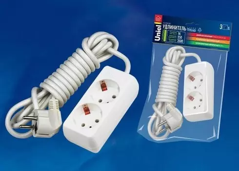 S-GCD2-3 Удлинитель 2гн х 3м с/з Uniel Standard (02885)