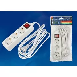 S-GCD3-2B Удлинитель с заземлением, выключателем, 3 гн., шнур 2 м. Uniel Standart 2920