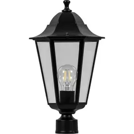 Светильник садово-парковый Feron 6103/PL6103 шестигранный на столб 60W E27 230V, черный 11056