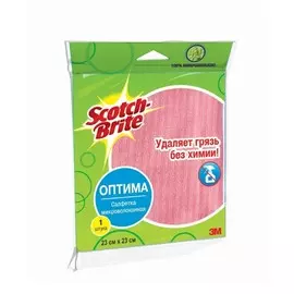 Салфетка микроволоконная Оптима Scotch-Brite 1 шт. Б0028279 (7100090497)