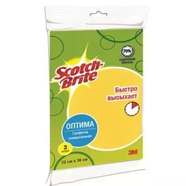 Салфетки универсальные Оптима Scotch-Brite 3 шт. Б0004515 (7000039542)