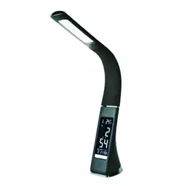 Сенсорная настольная лампа с диммером и часами Uniel TLD-542 Black-LED-300Lm-5000K-Dimmer (UL-00001816)