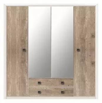 Шкаф платяной Коен SZF4D2S BlackRedWhite 70002223, SZF4D2S