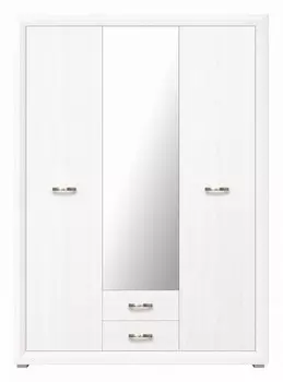 Шкаф платяной Мальта B136-SZF3D2S BlackRedWhite 70002608, B136-SZF3D2S