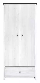 Шкаф платяной Порто SZF2D1S BlackRedWhite 70003204, SZF2D1S