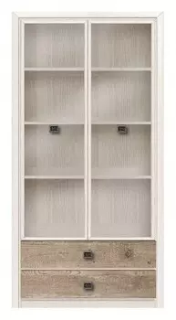 Шкаф-витрина Коен REG2W2S BlackRedWhite 70002220, REG2W2S