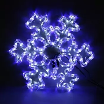 Снежинка из дюралайта d-50см, с контроллером, влагозащищенная (синий) A-278 Sneha 1397743