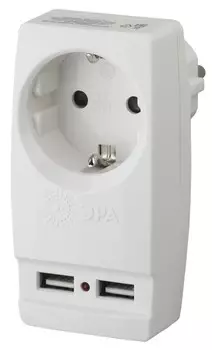 Сетевой разветвитель ЭРА SP-1e-USB-W Б0026332