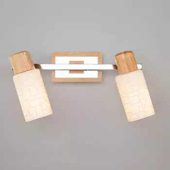 Спот 20029/2 хром/светлое дерево